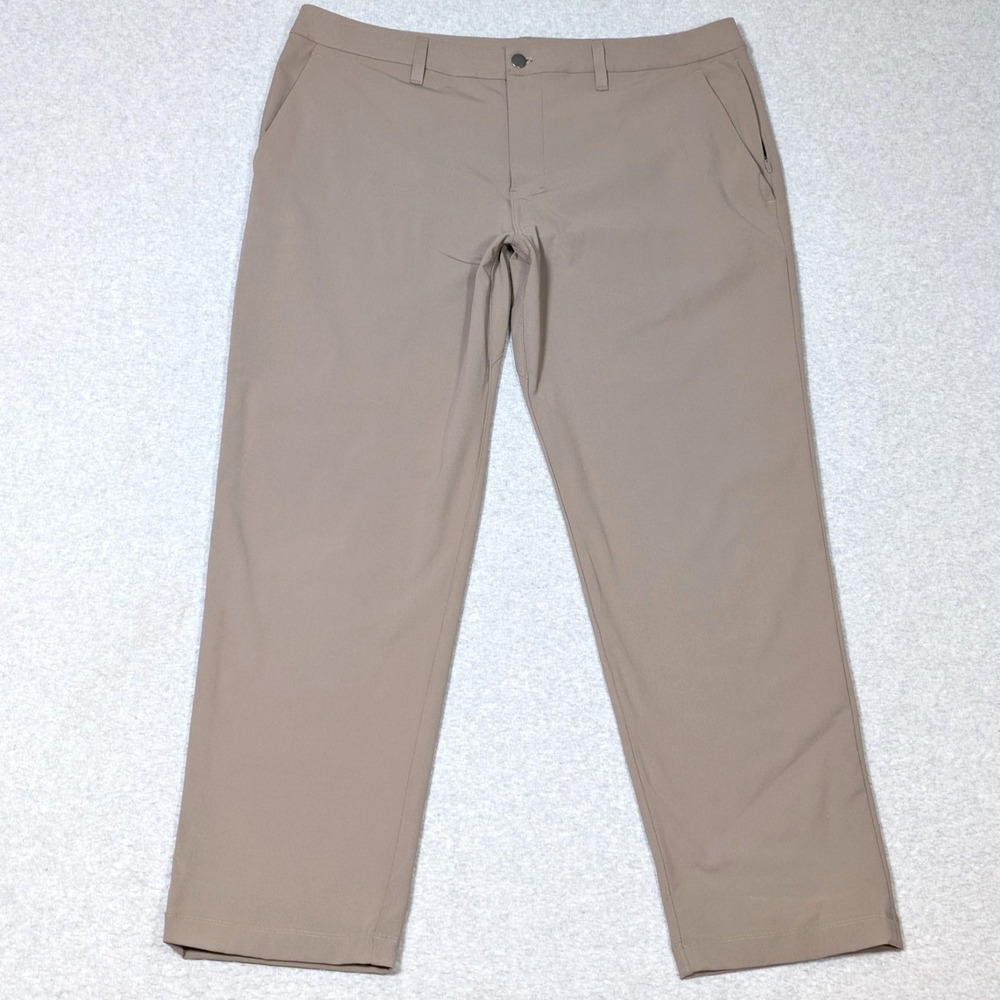 Lululemon ABC Classic Fit Pants Mens Size 38 Warpstreme Chino Khaki/Light Brown